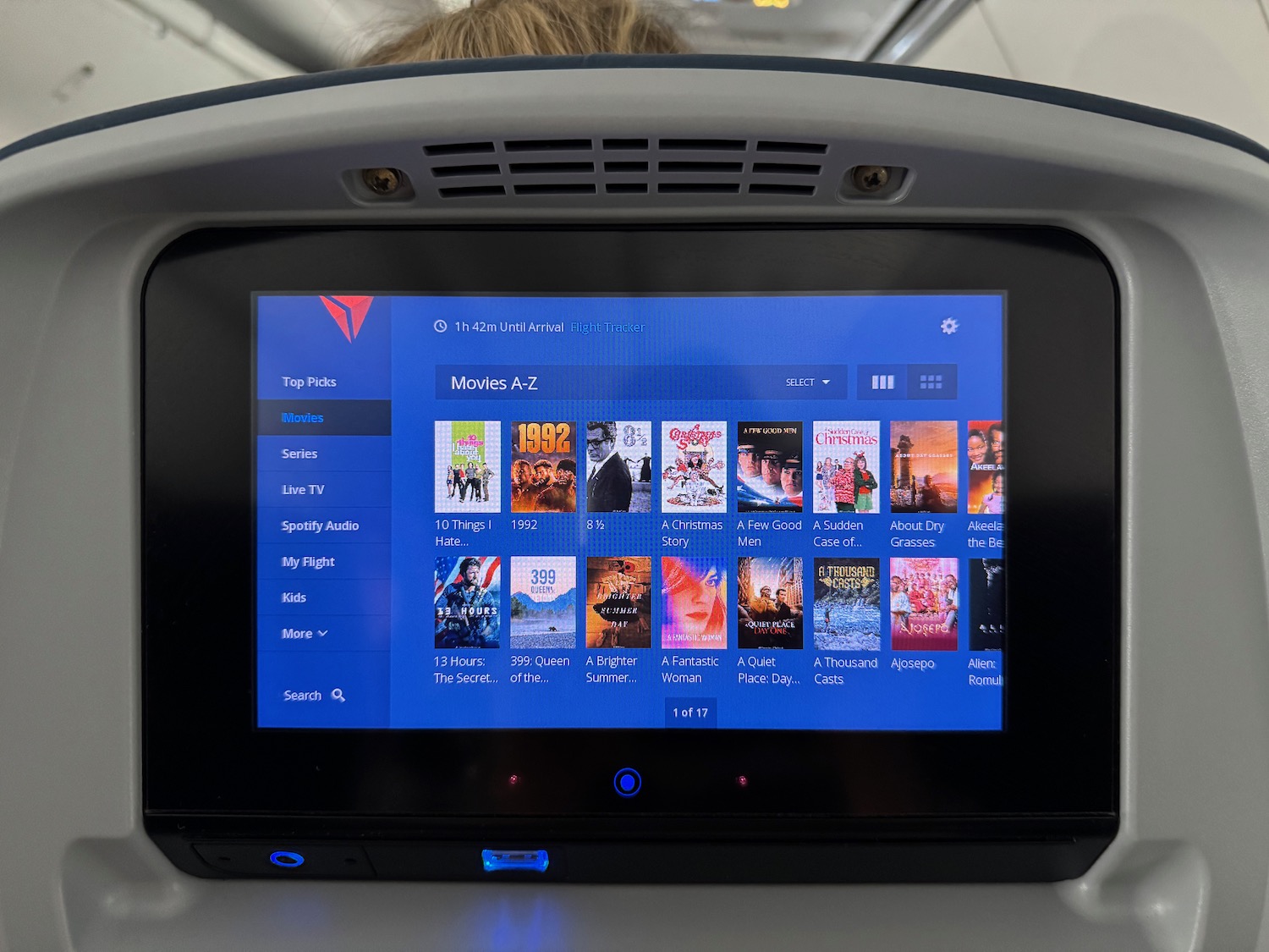 a screen on a plane