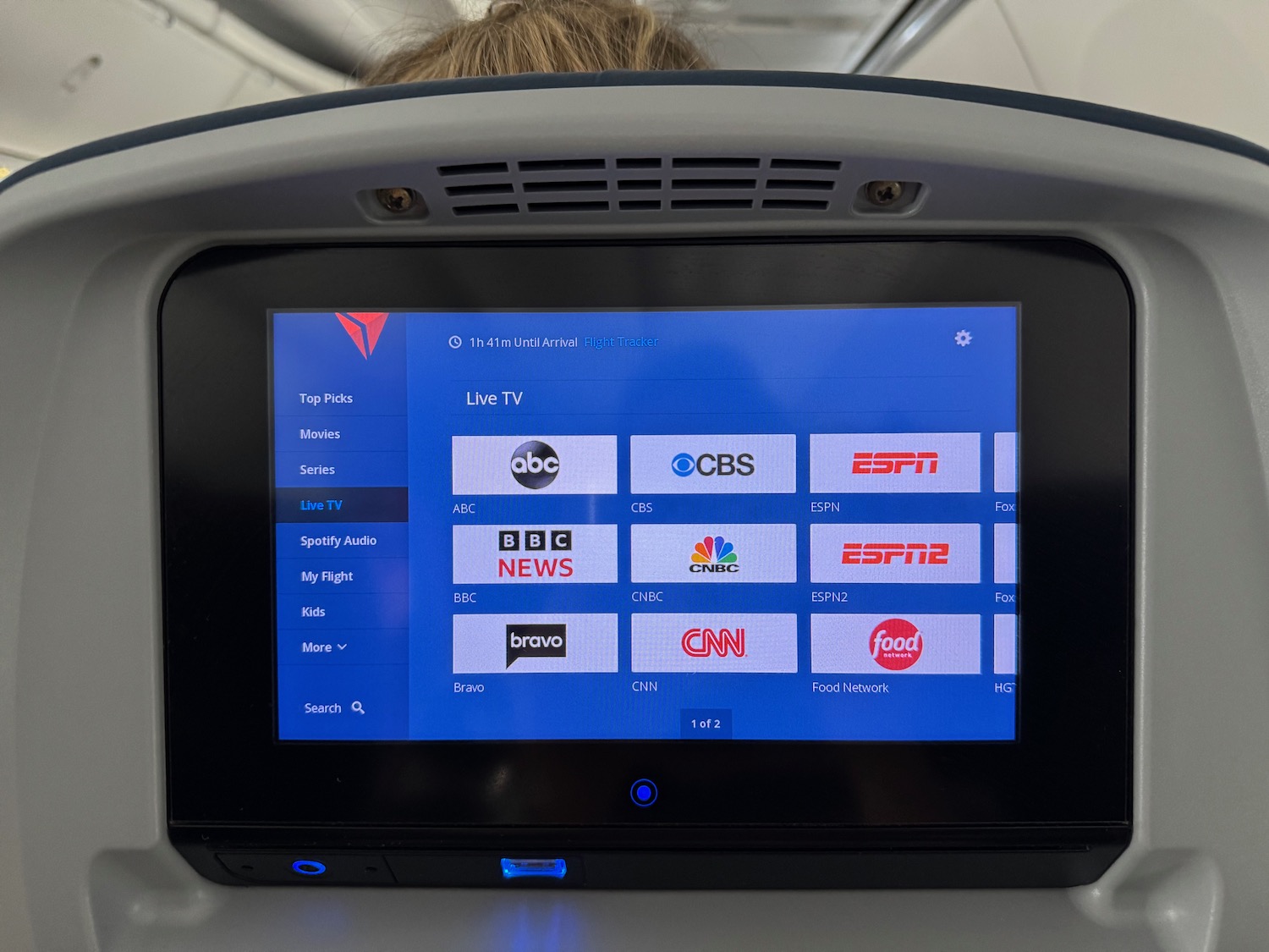 a screen on a plane