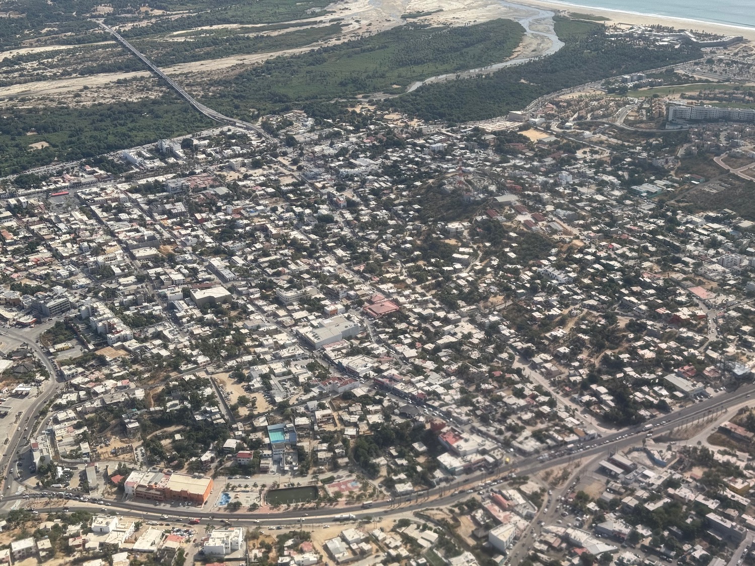 an aerial view of a city