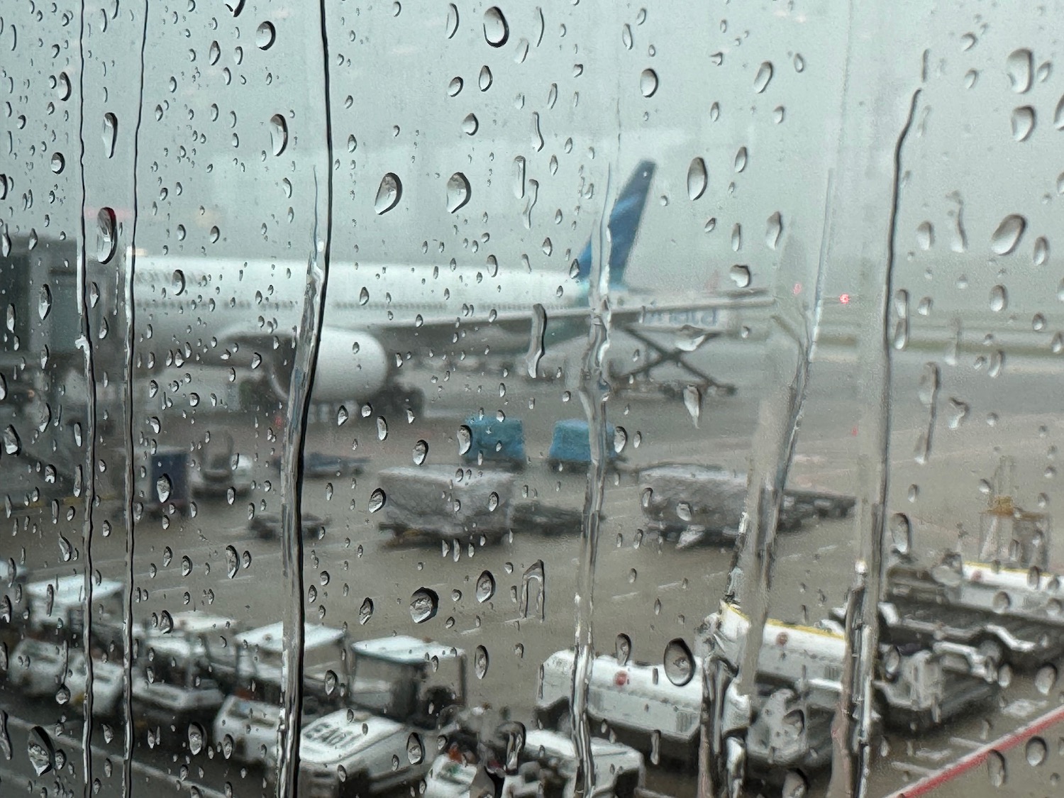 a view of a plane through a window