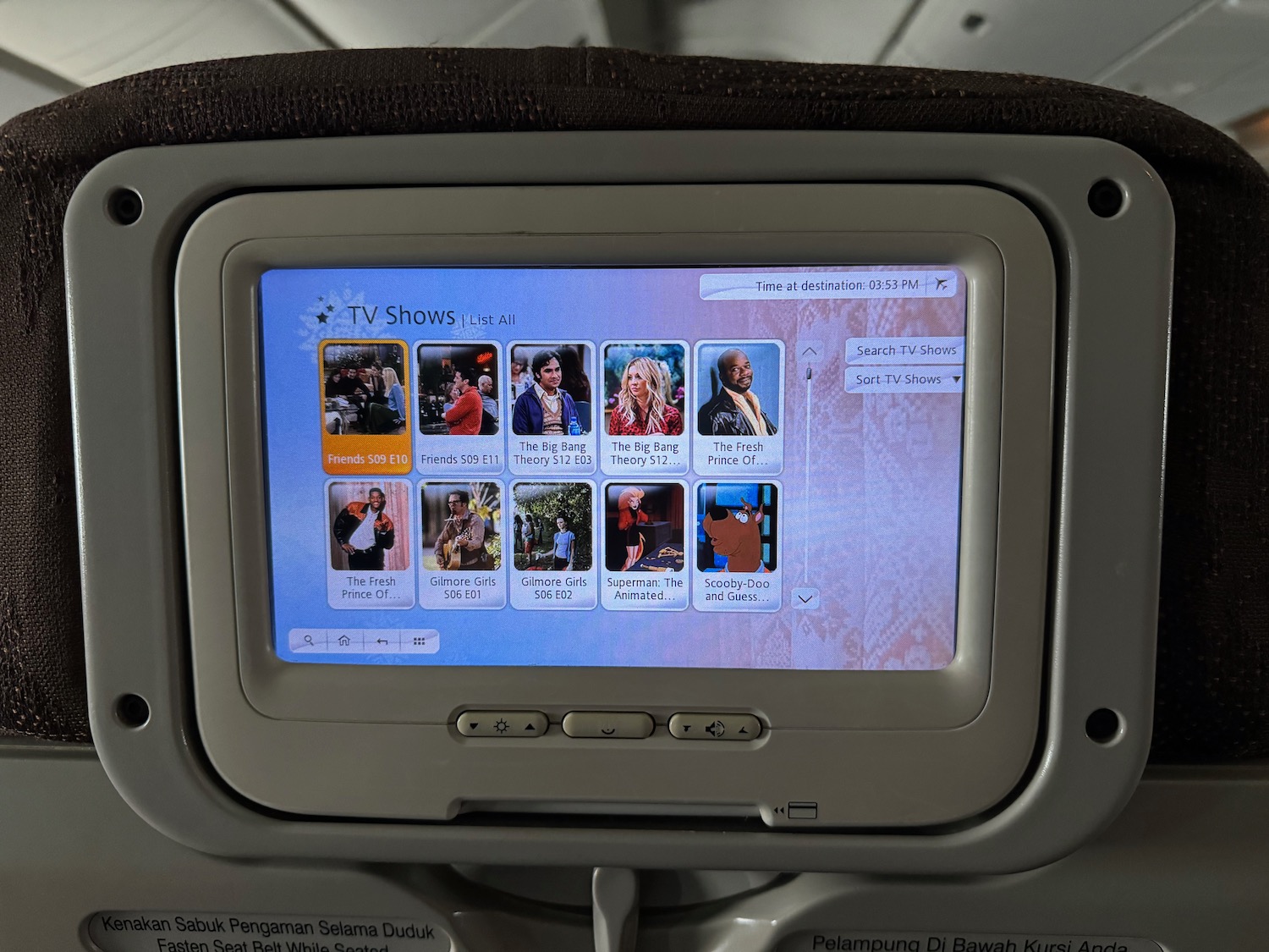 a screen on a plane