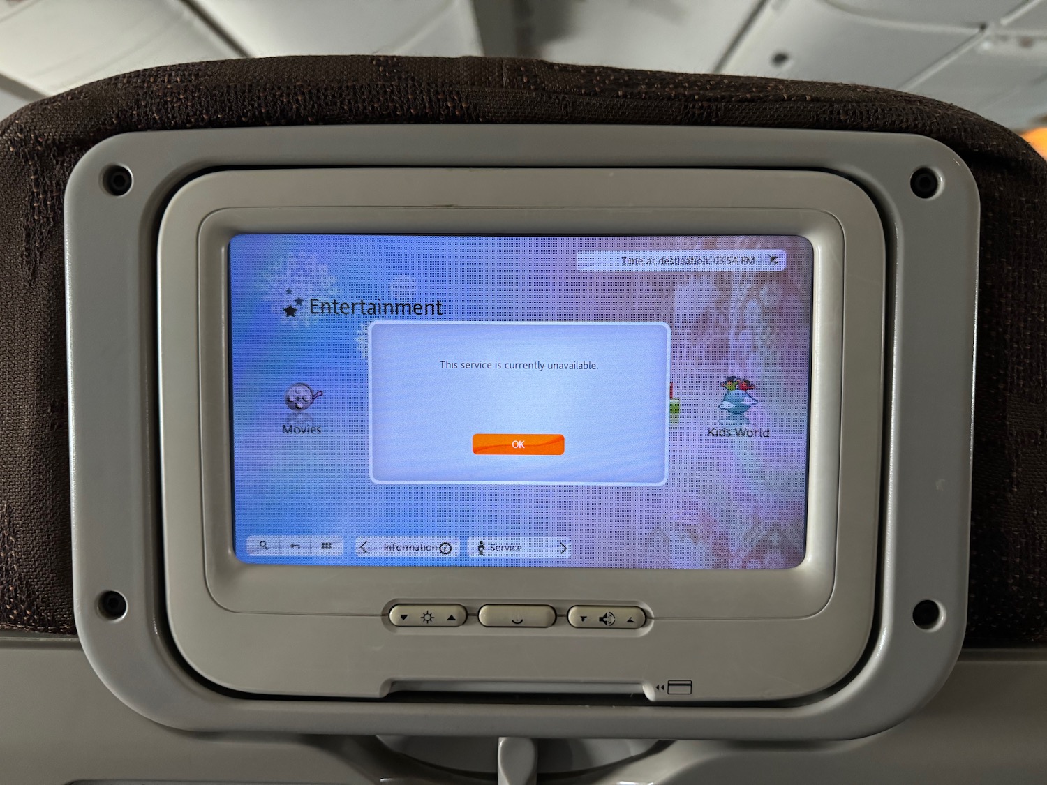 a screen on a plane