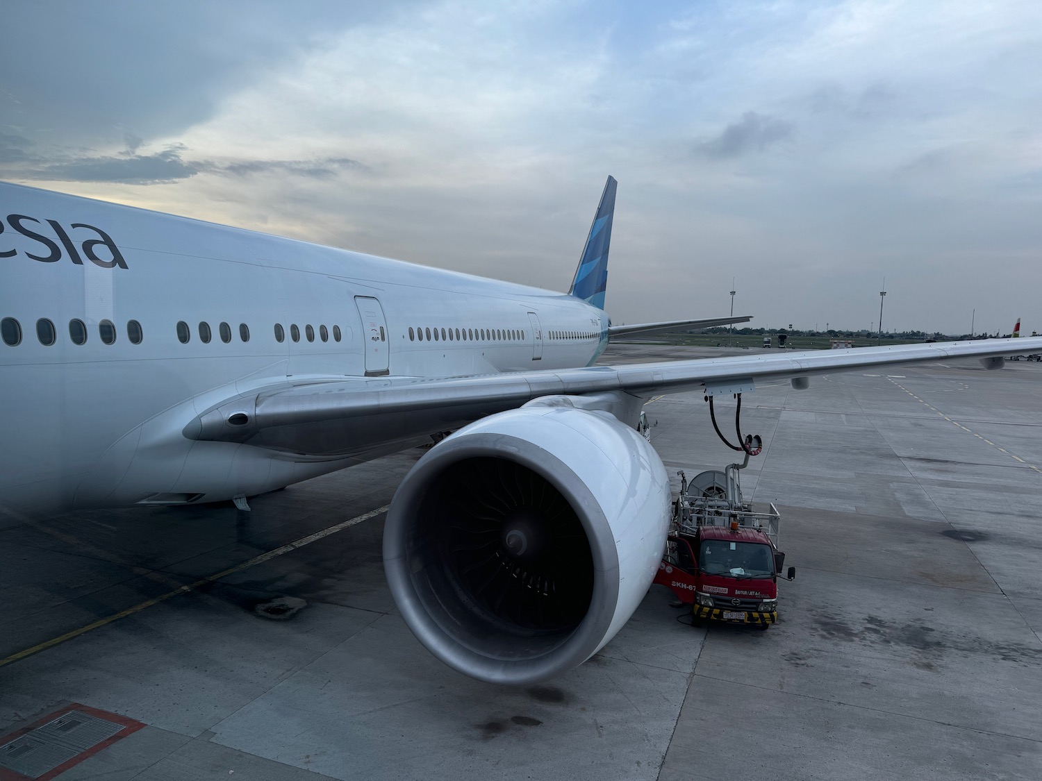 a large airplane on the tarmac