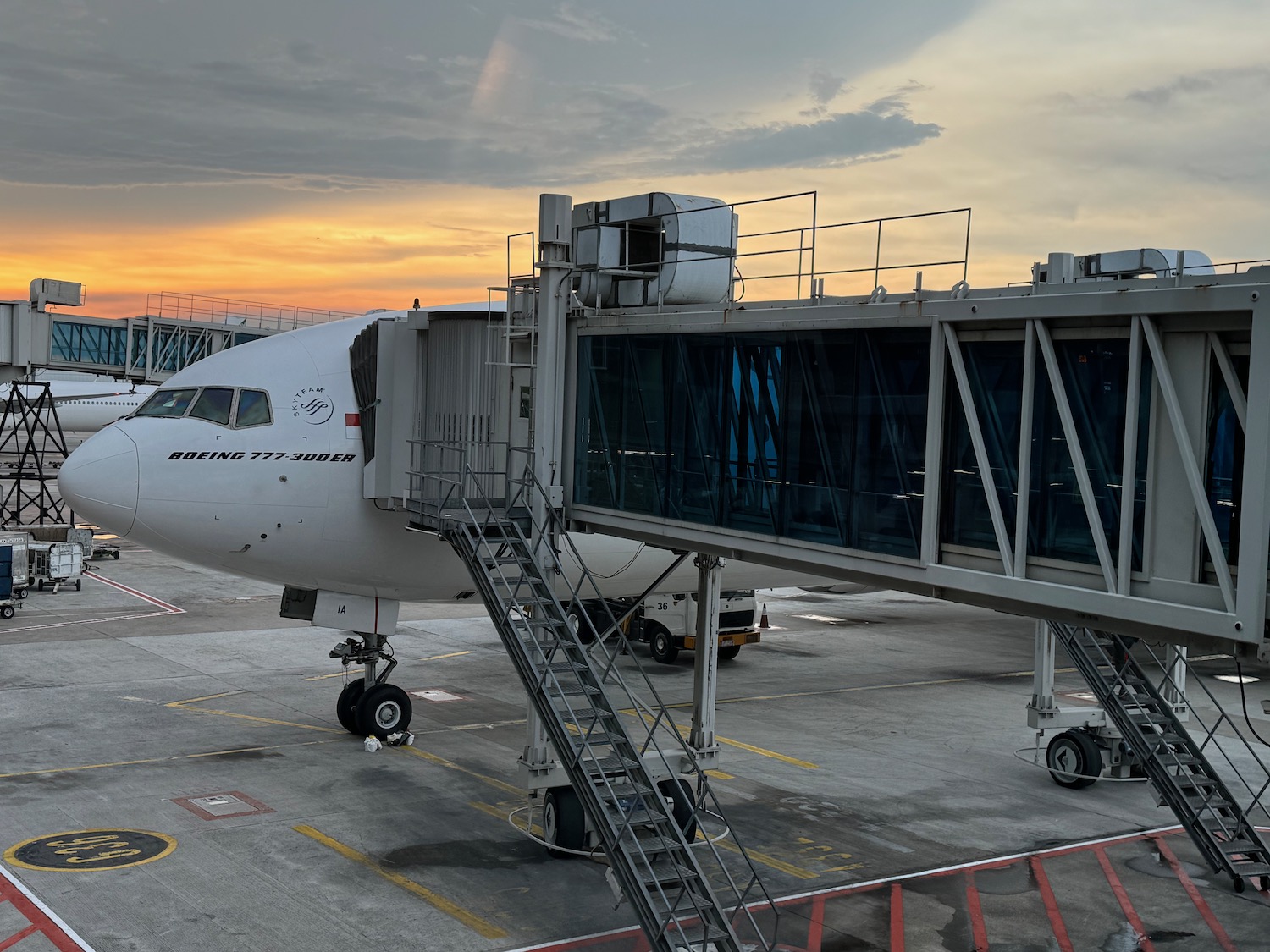 an airplane at an airport