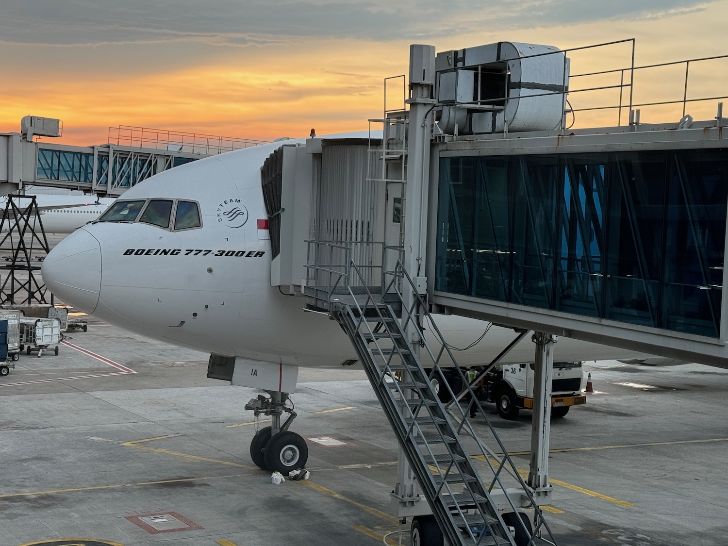 an airplane at an airport