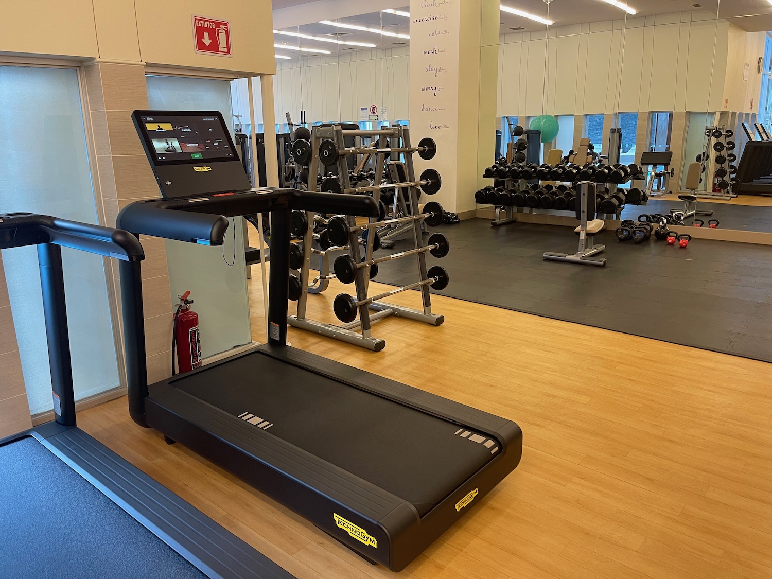 a treadmill in a gym