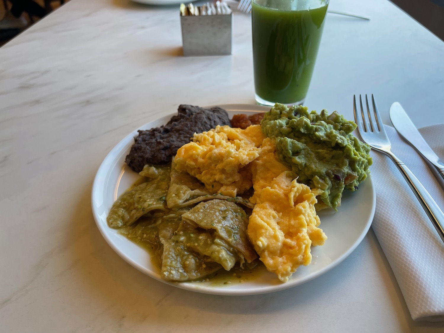 a plate of food on a table