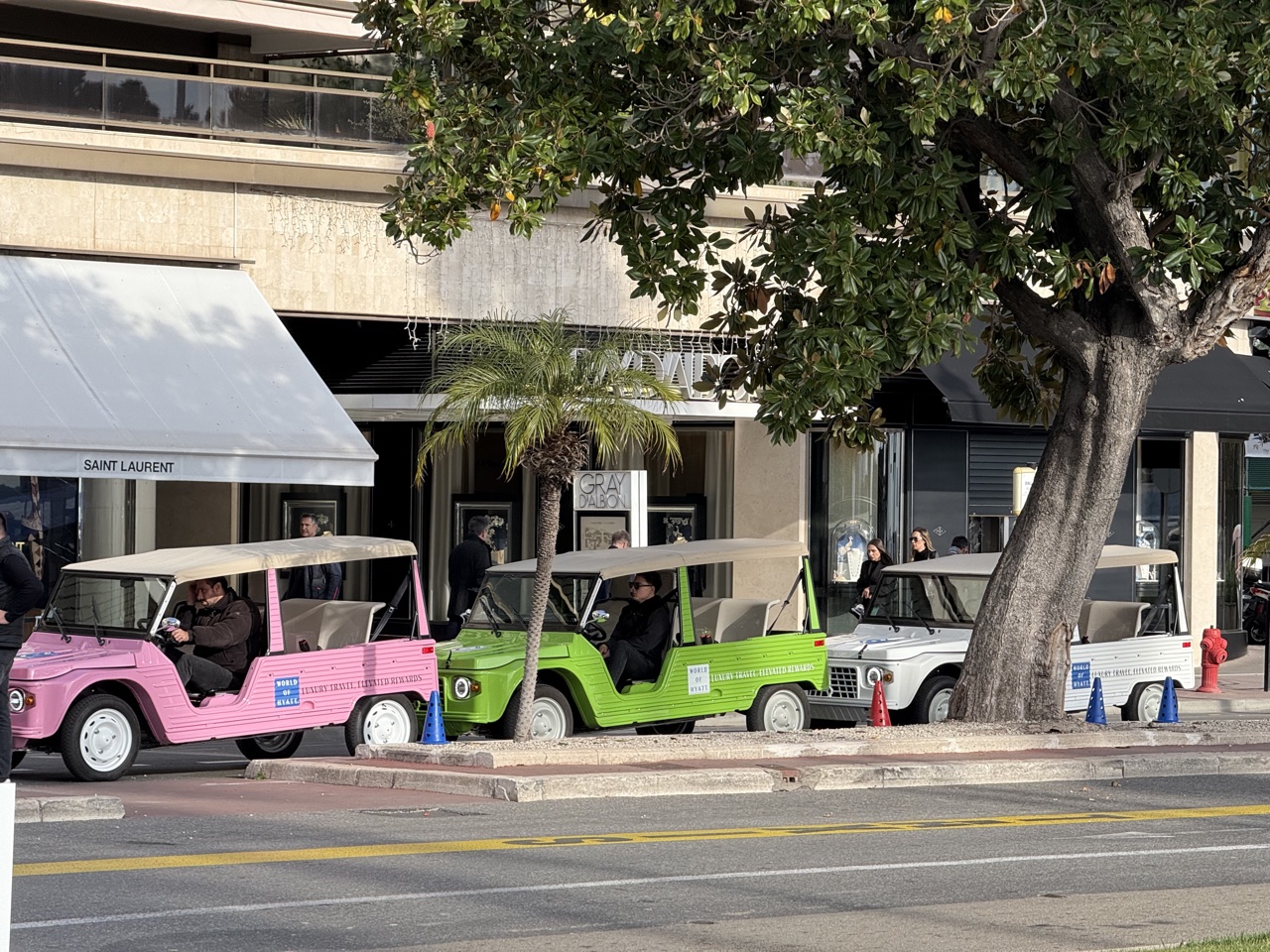 ILTM Cannes 2024 World of Hyatt buggies