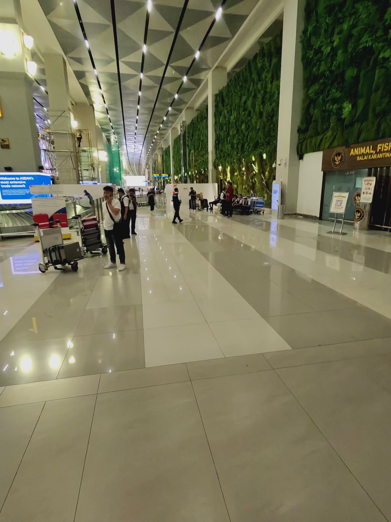 people in a large airport