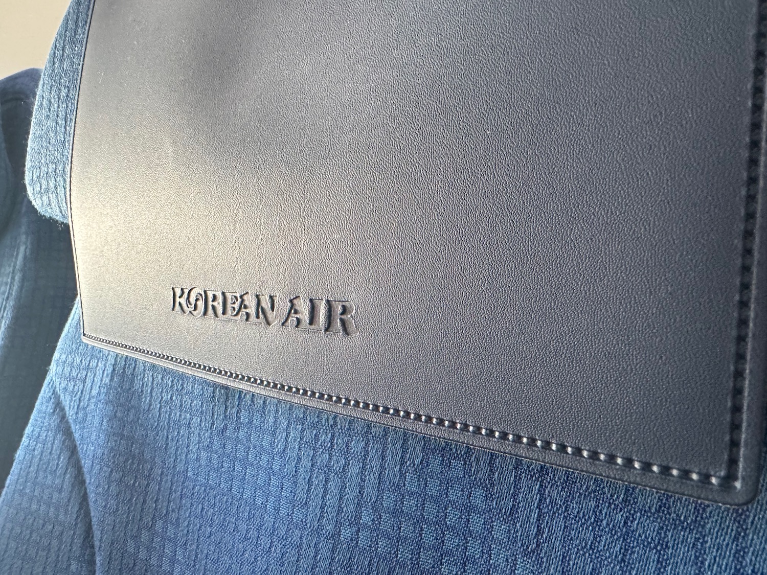 a close up of a leather cover