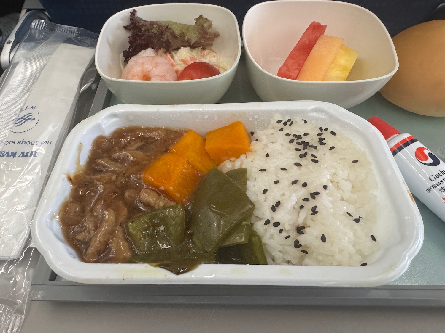 a tray of food on a tray