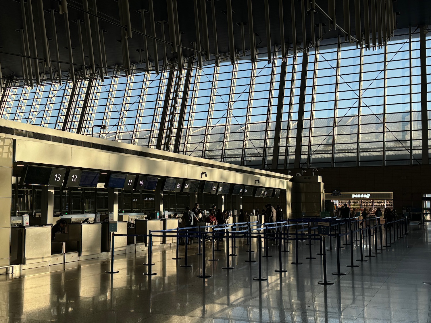 a group of people in a terminal