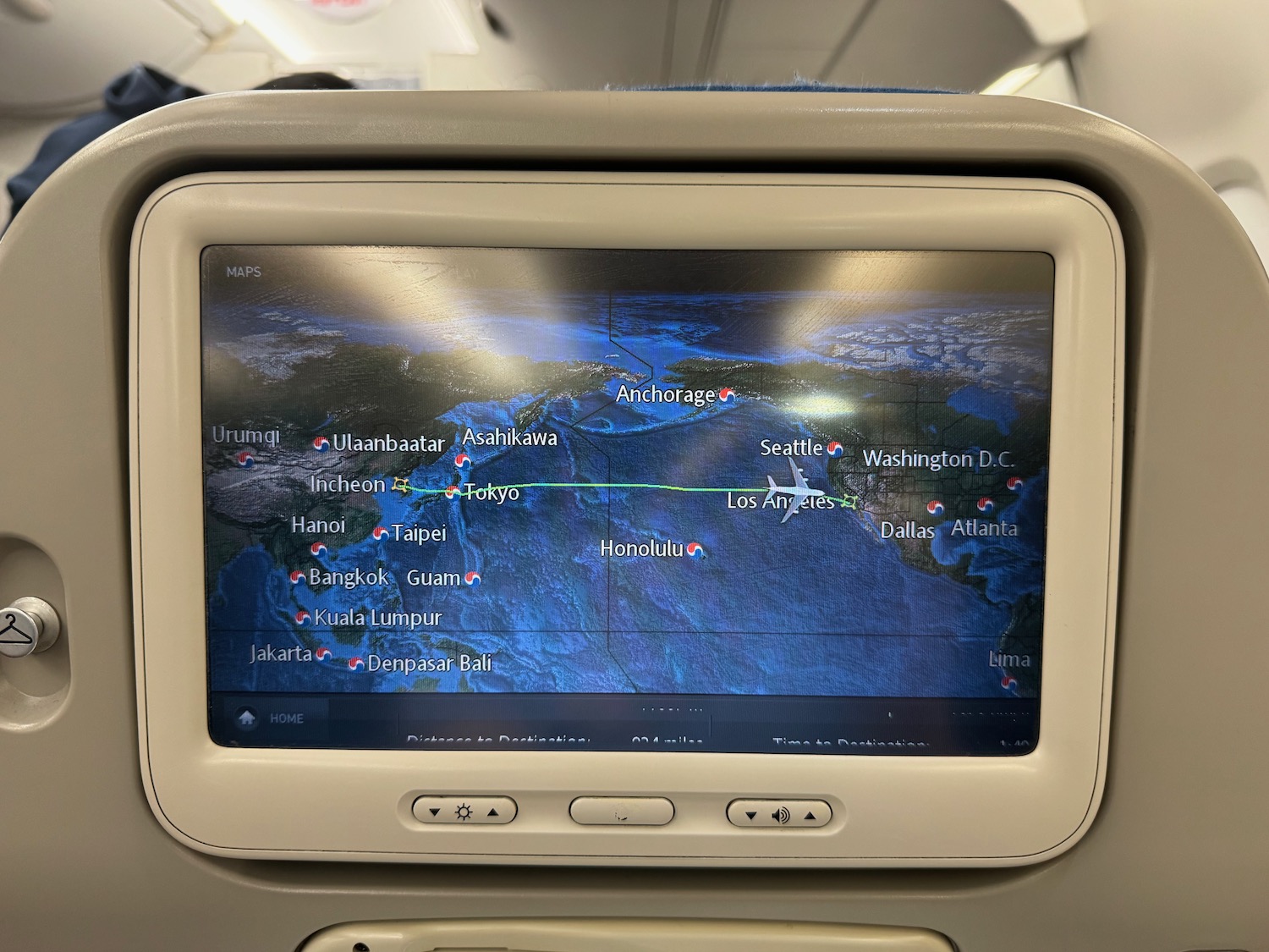 a screen on a plane