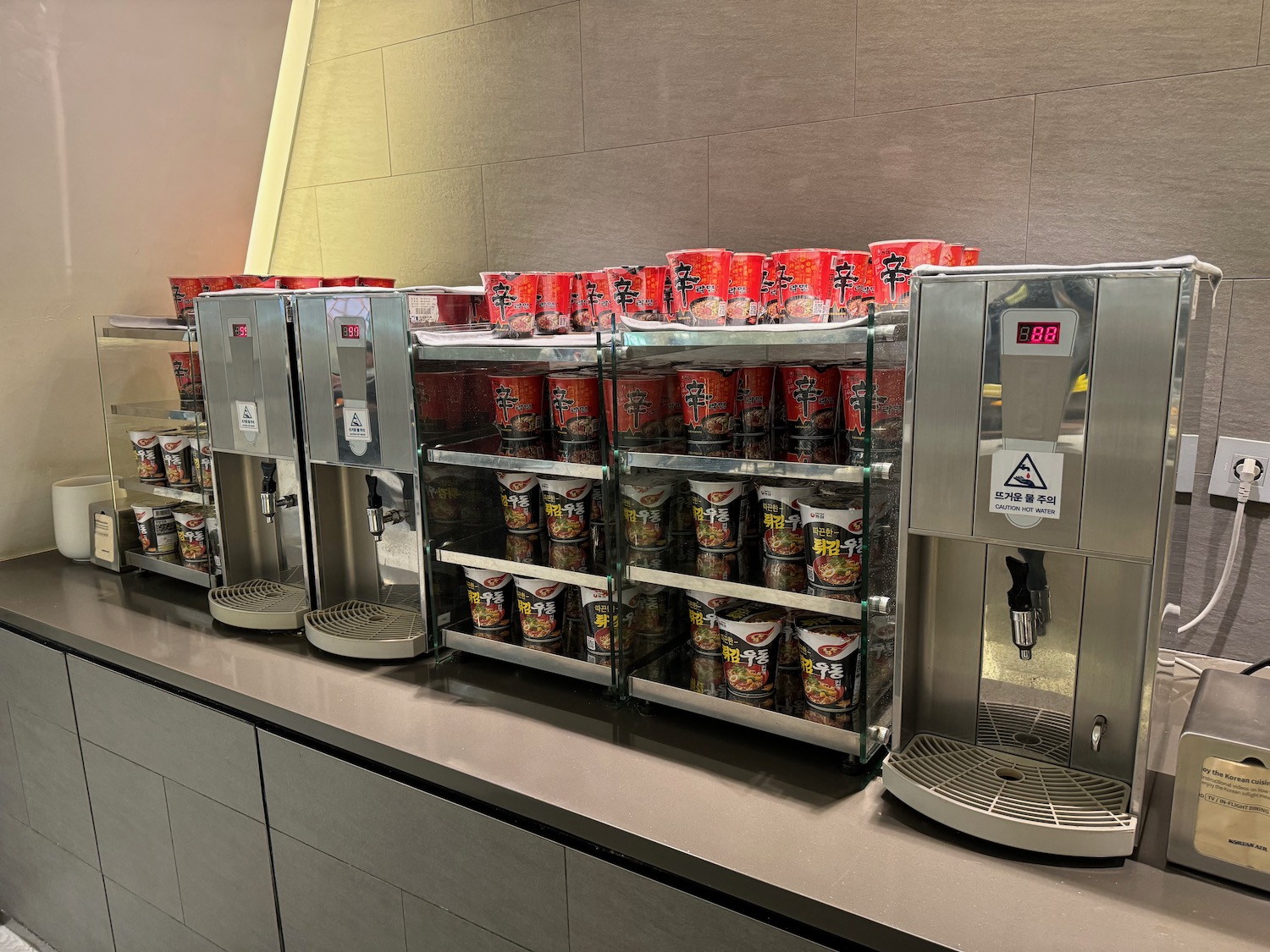 a group of food containers on a counter