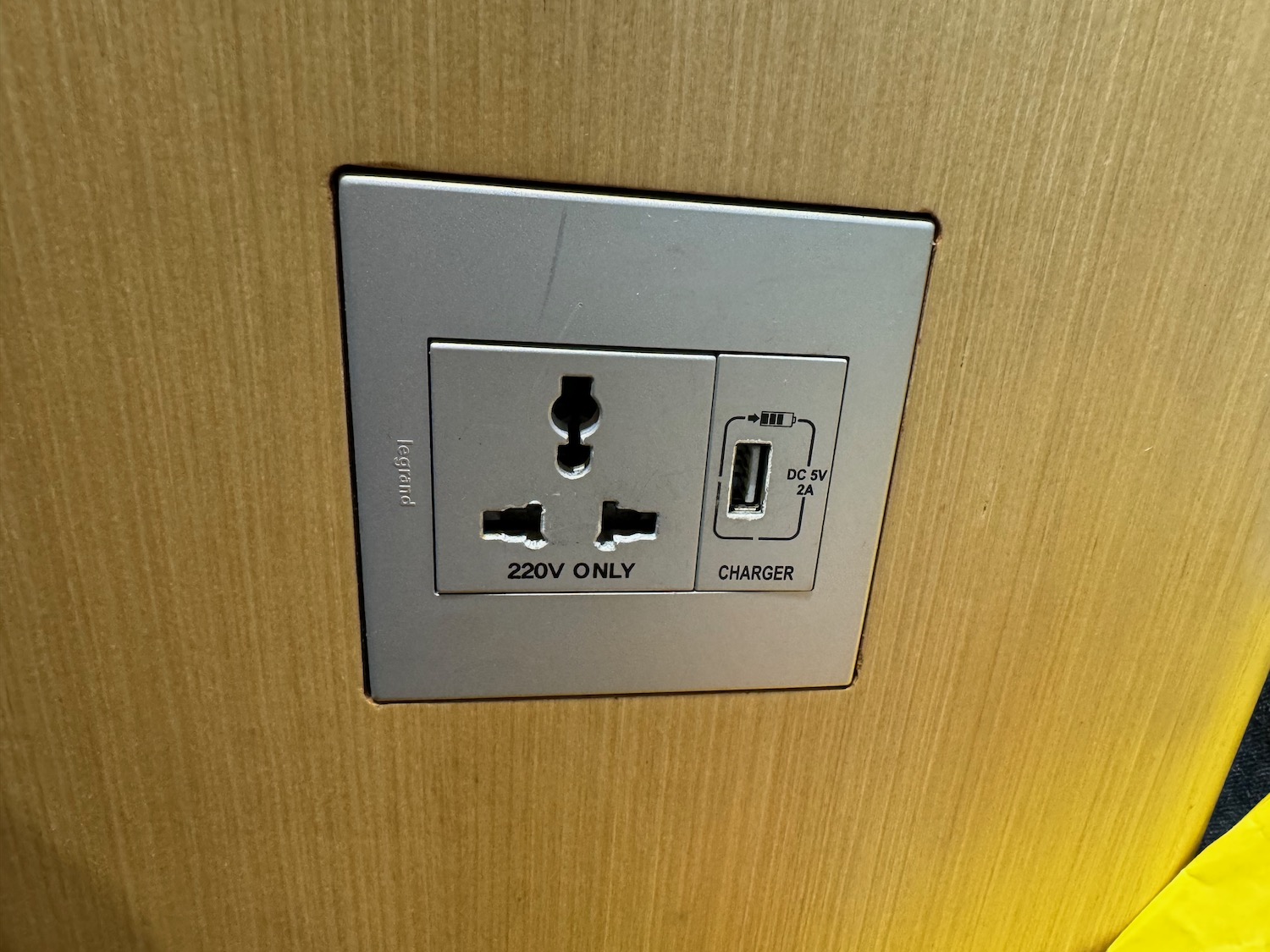 a wall outlet with a usb port