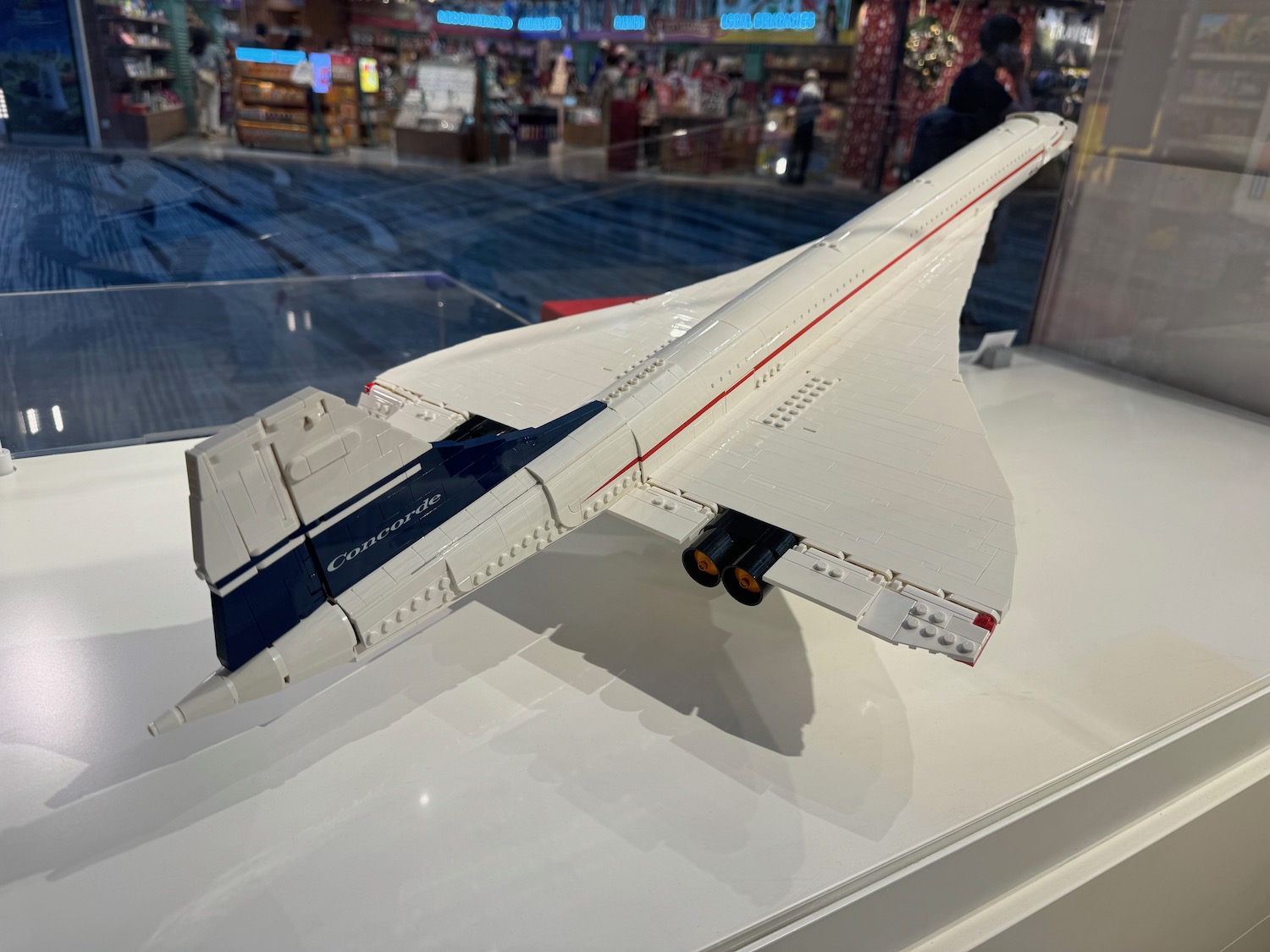 a model of a plane on a white surface