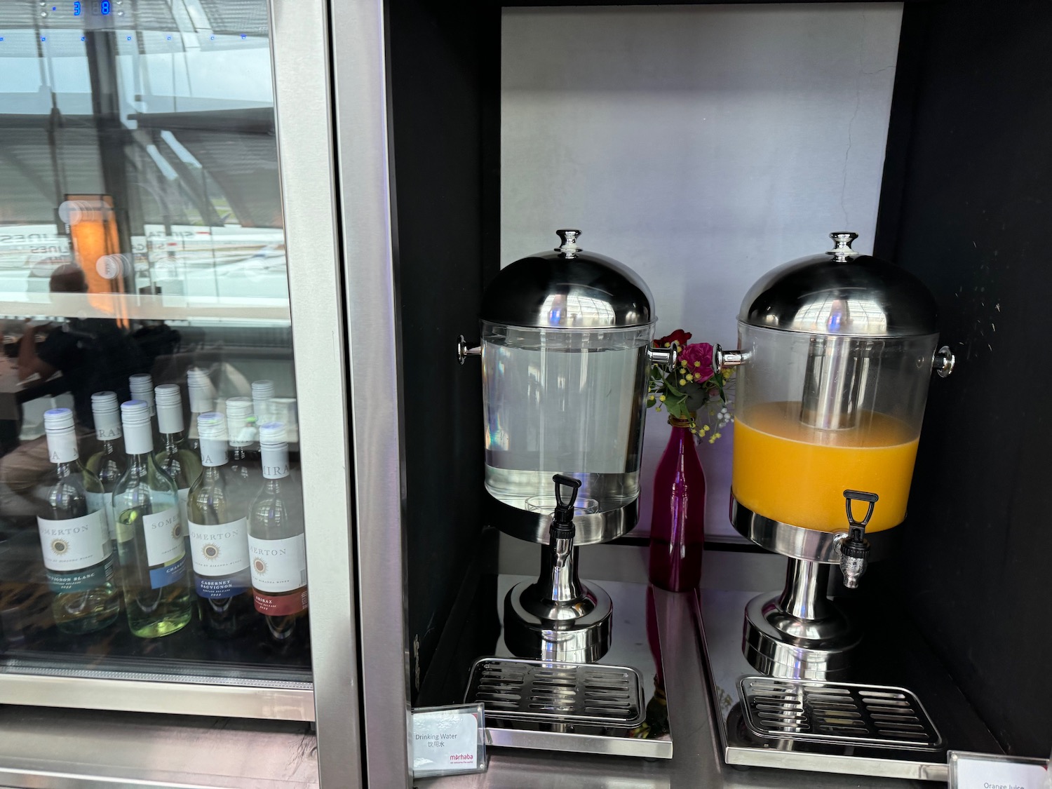 a beverage dispenser with a drink dispenser