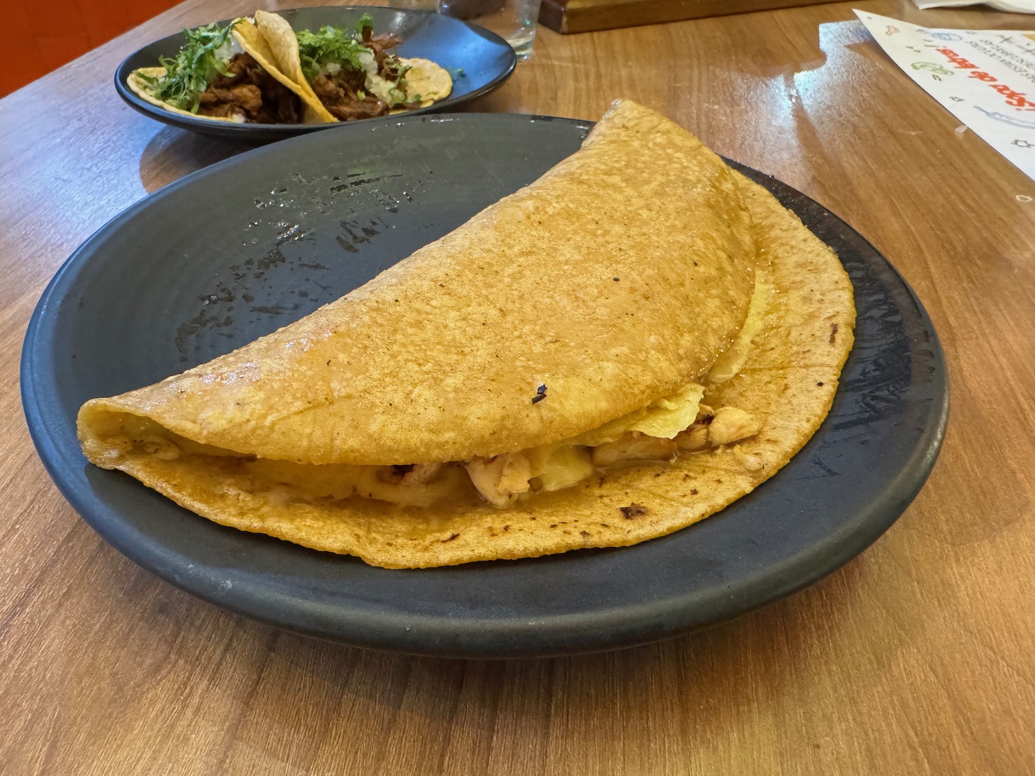 a plate of food on a table