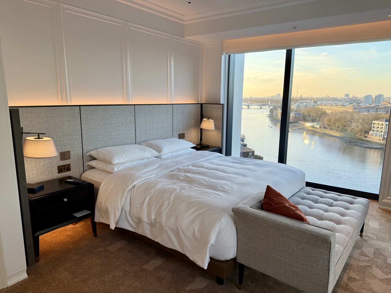 Park Hyatt London River Thames Park Suite River View Deluxe Bedroom