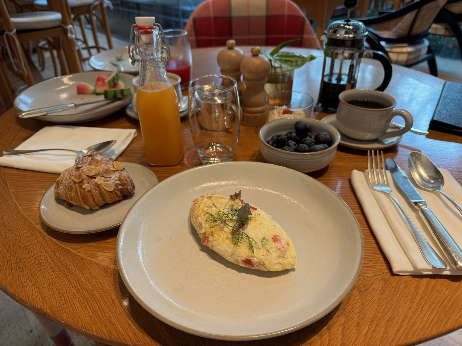 a plate of food on a table