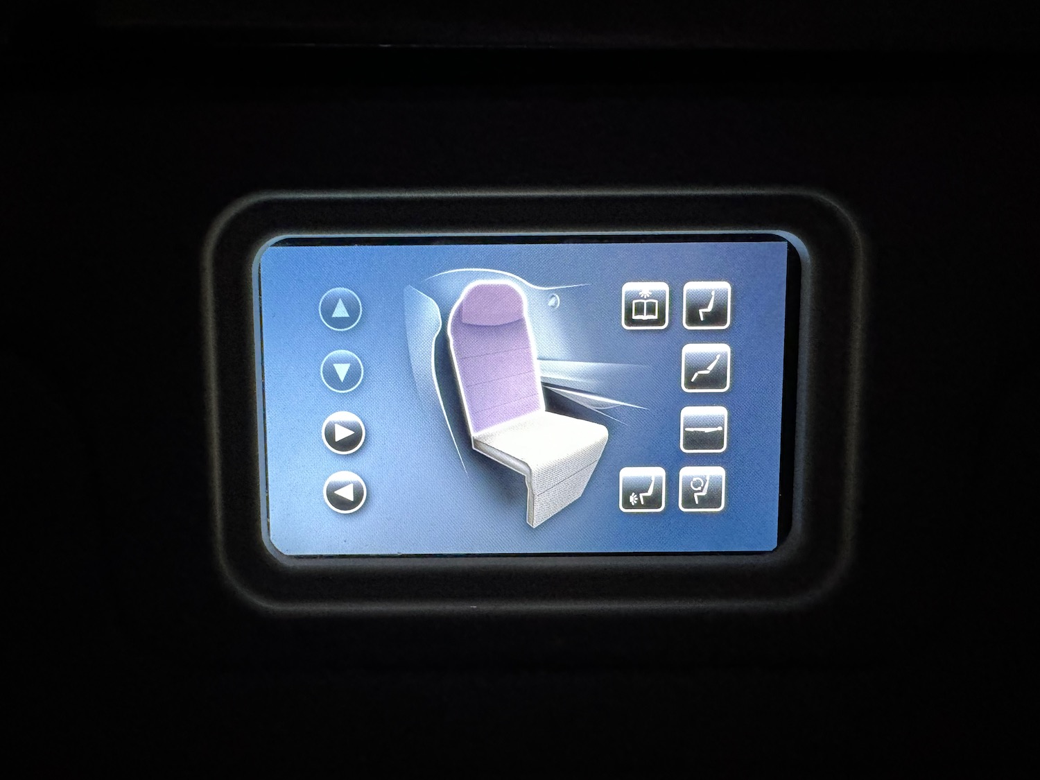 a screen with a picture of a chair