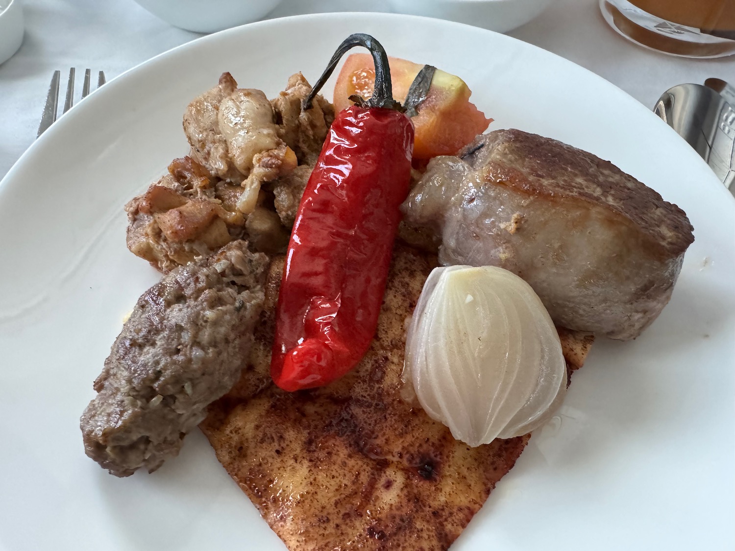 a plate of food on a table