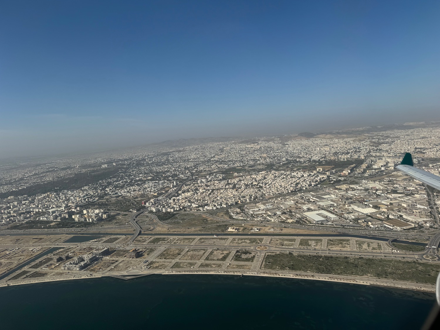 an aerial view of a city