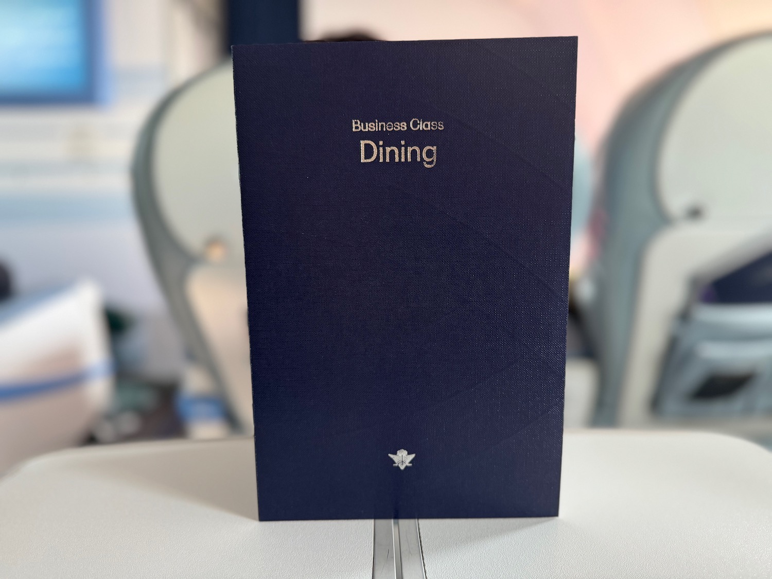 a menu on a table