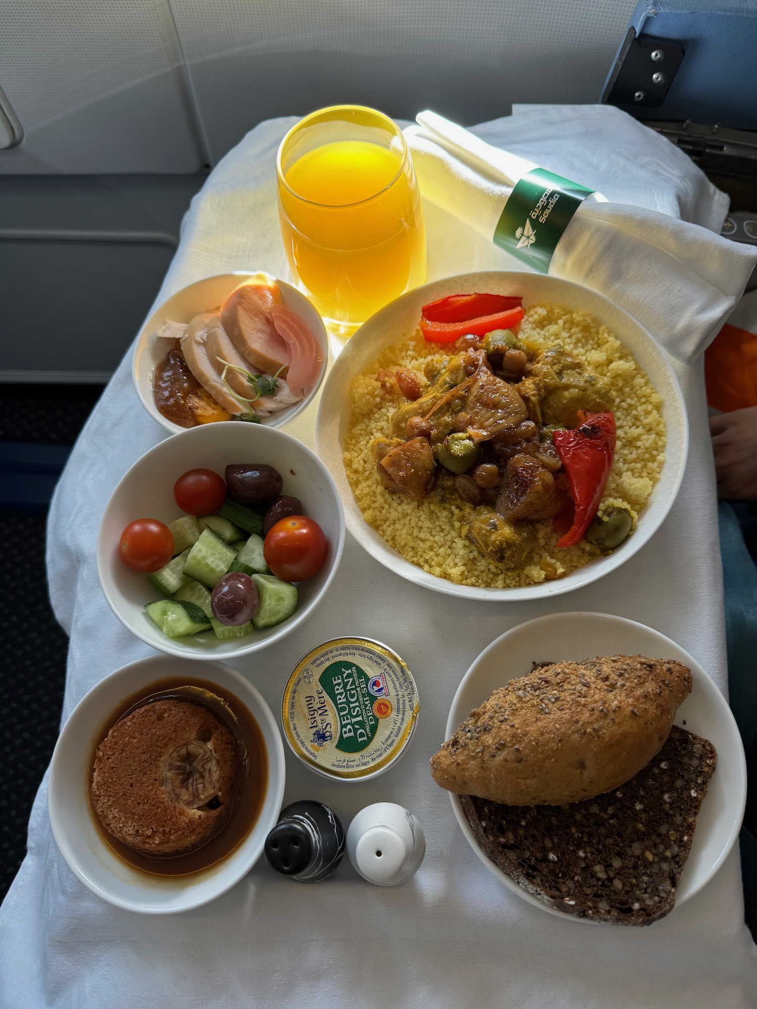 a plate of food on a table