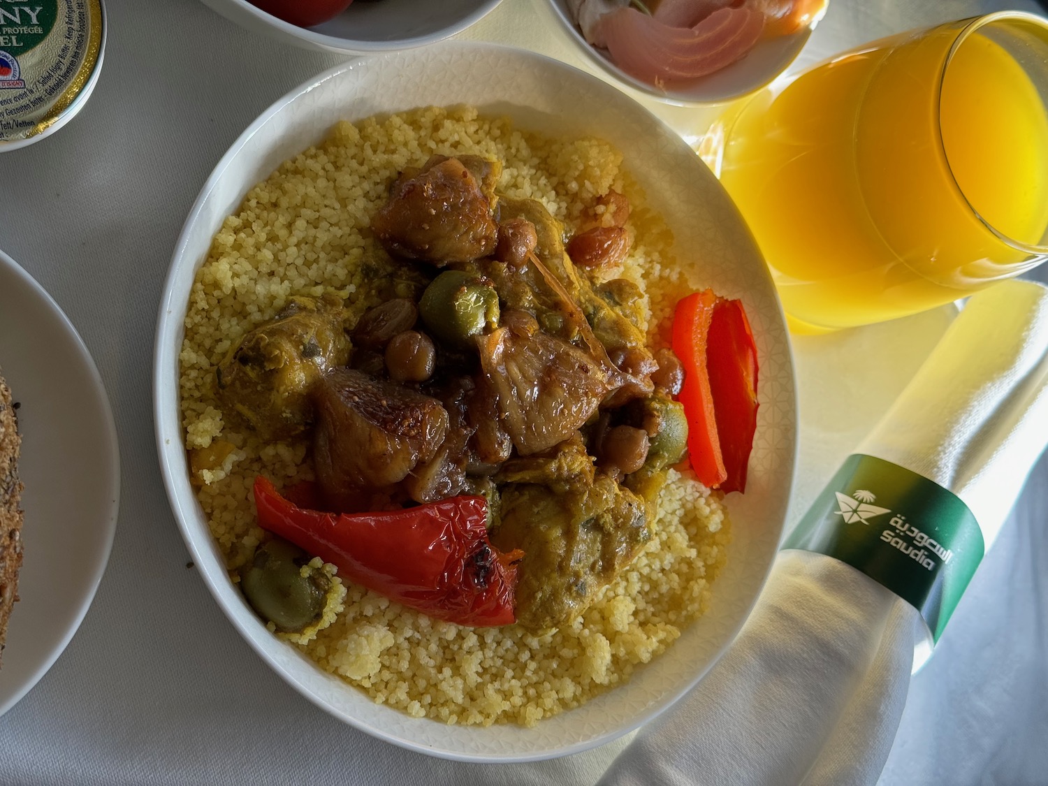 a bowl of food on a table