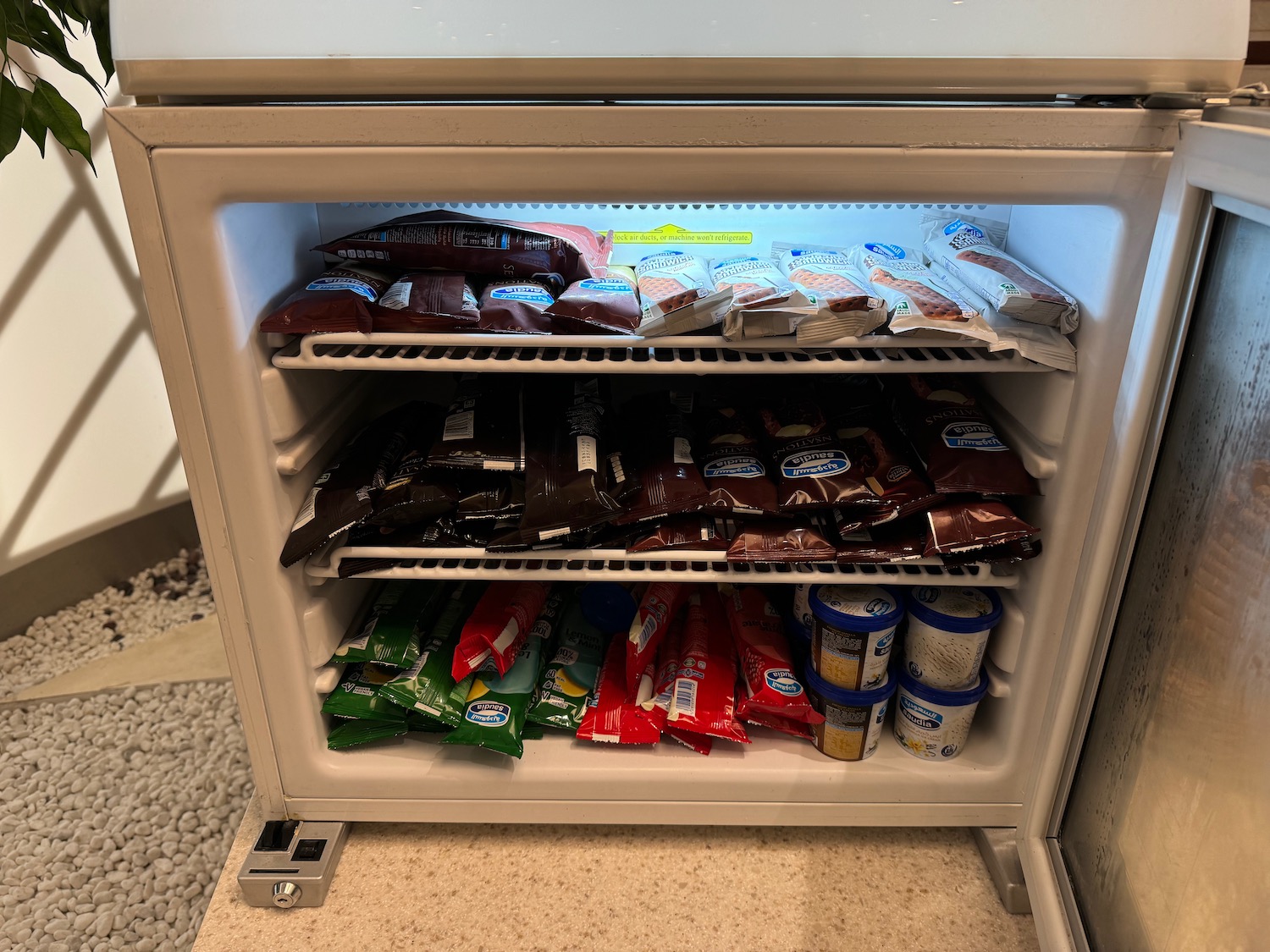 a refrigerator with food in it