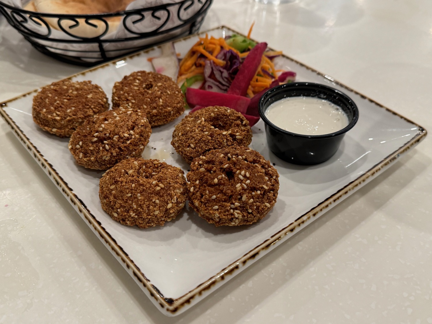 a plate of food on a table