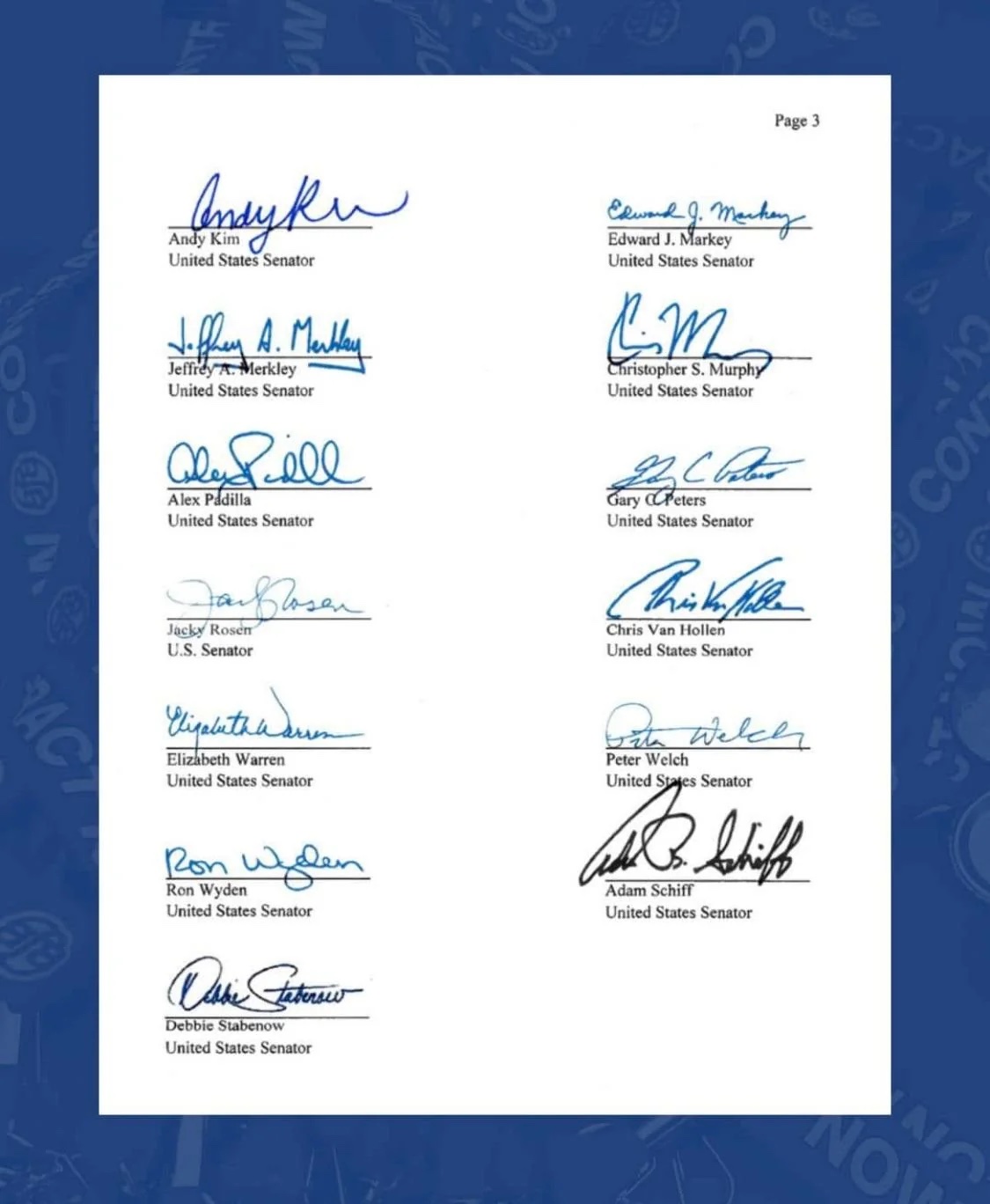 a document with signatures on it