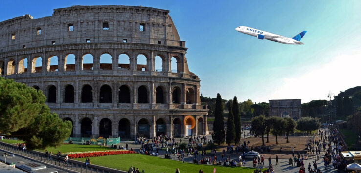 United Airlines Denver Rome