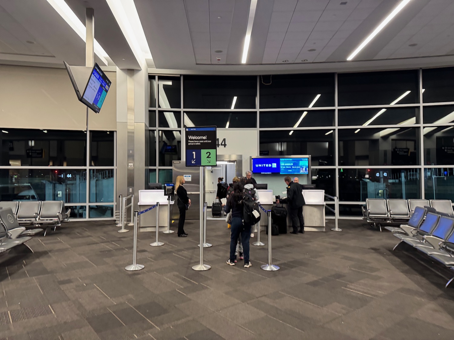 people standing in a terminal