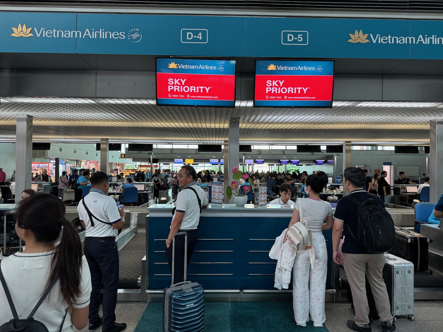 people standing in front of a counter