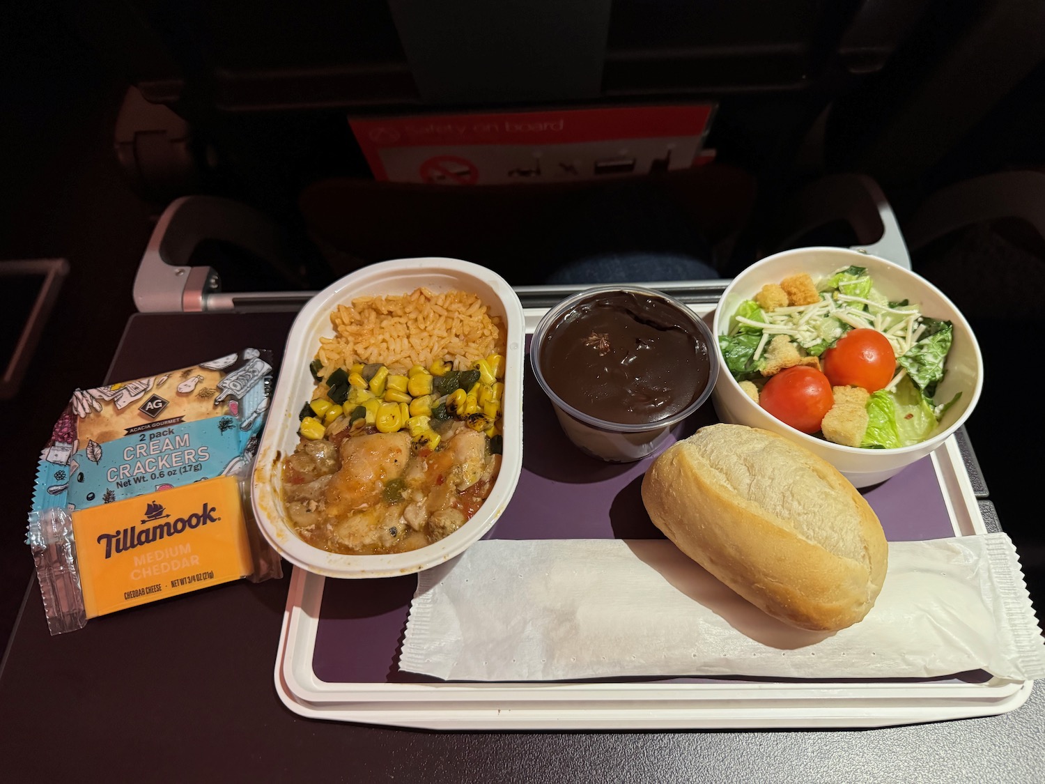 food on a tray on a table