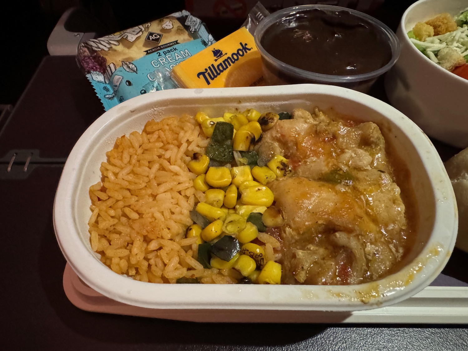 a tray of food on a table