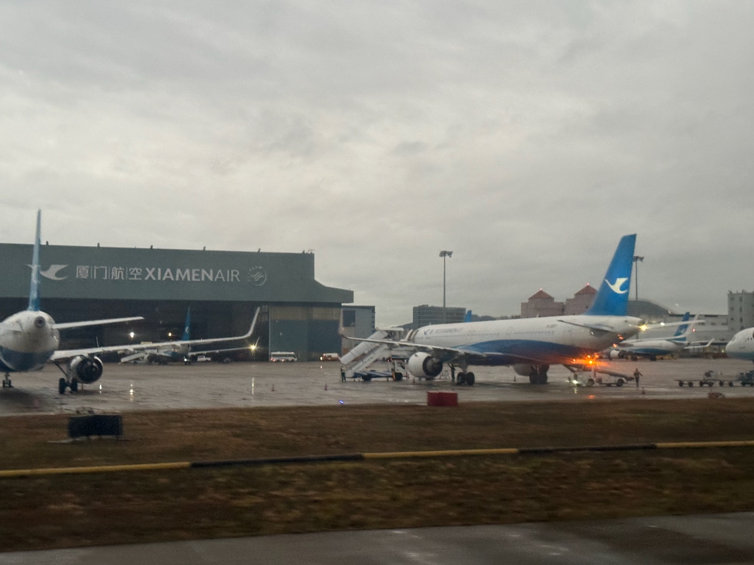 airplanes on a runway