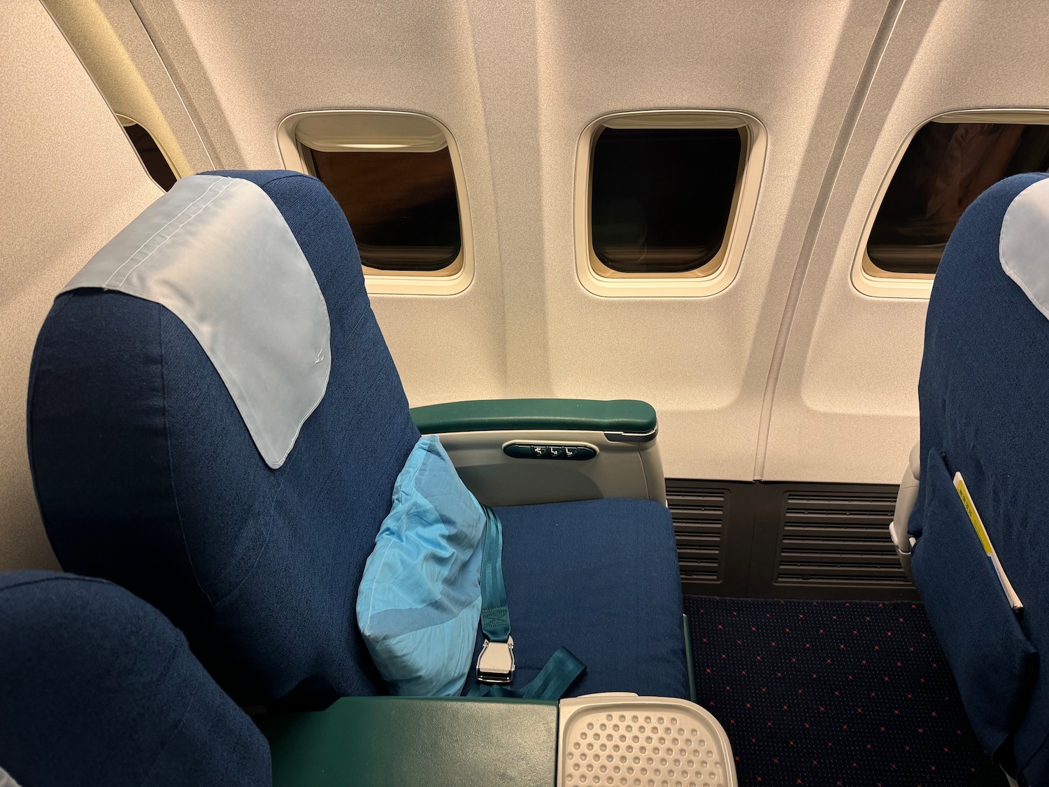 a seat on an airplane