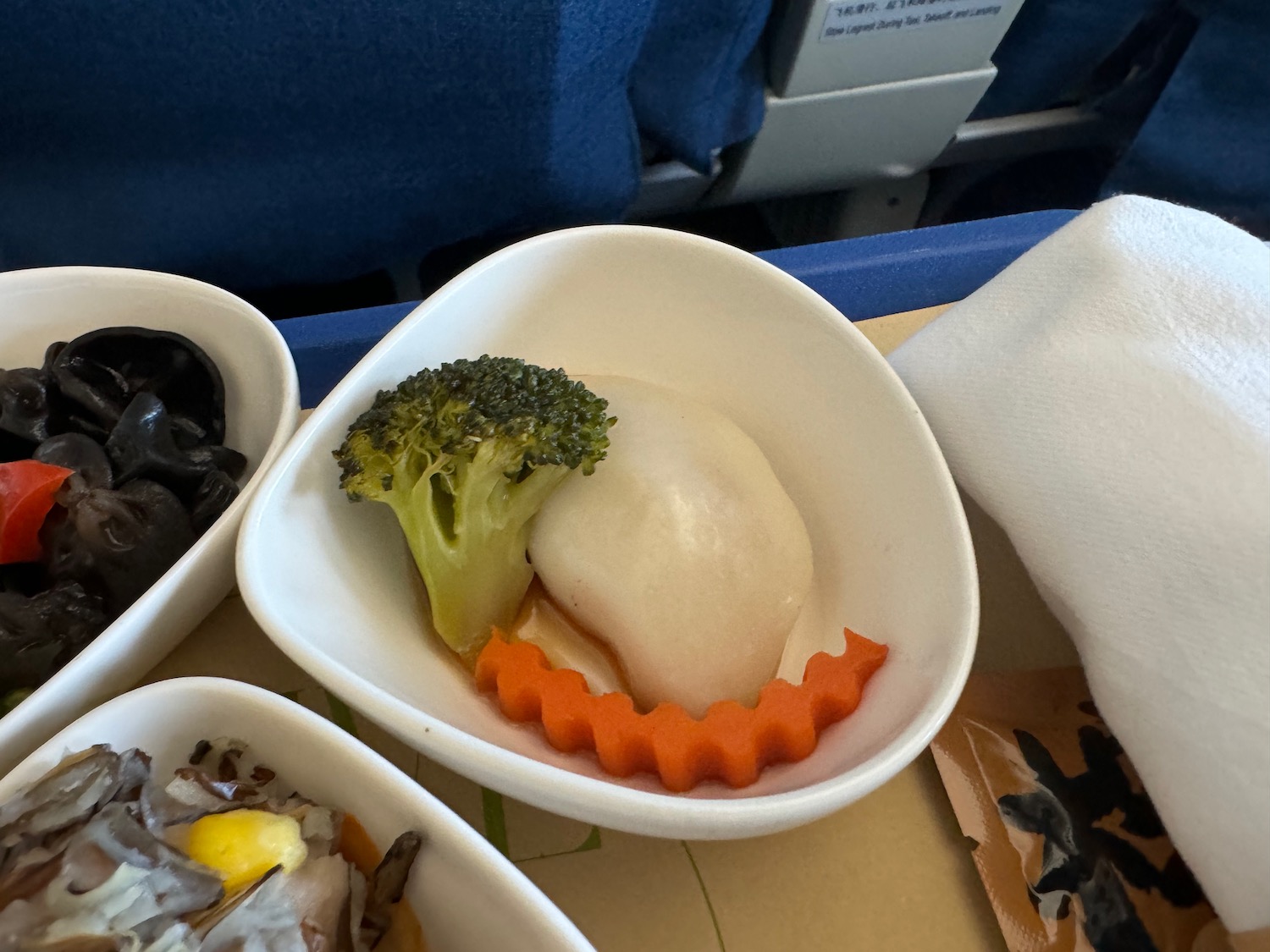 a bowl of food on a tray