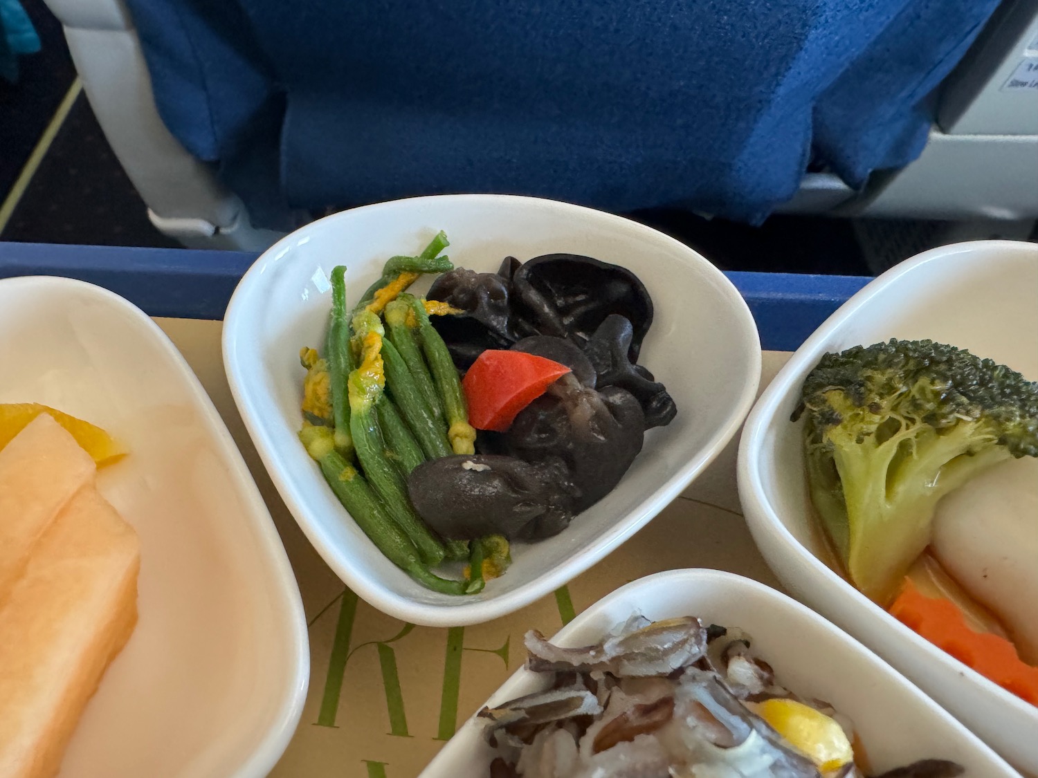 a bowl of food on a tray