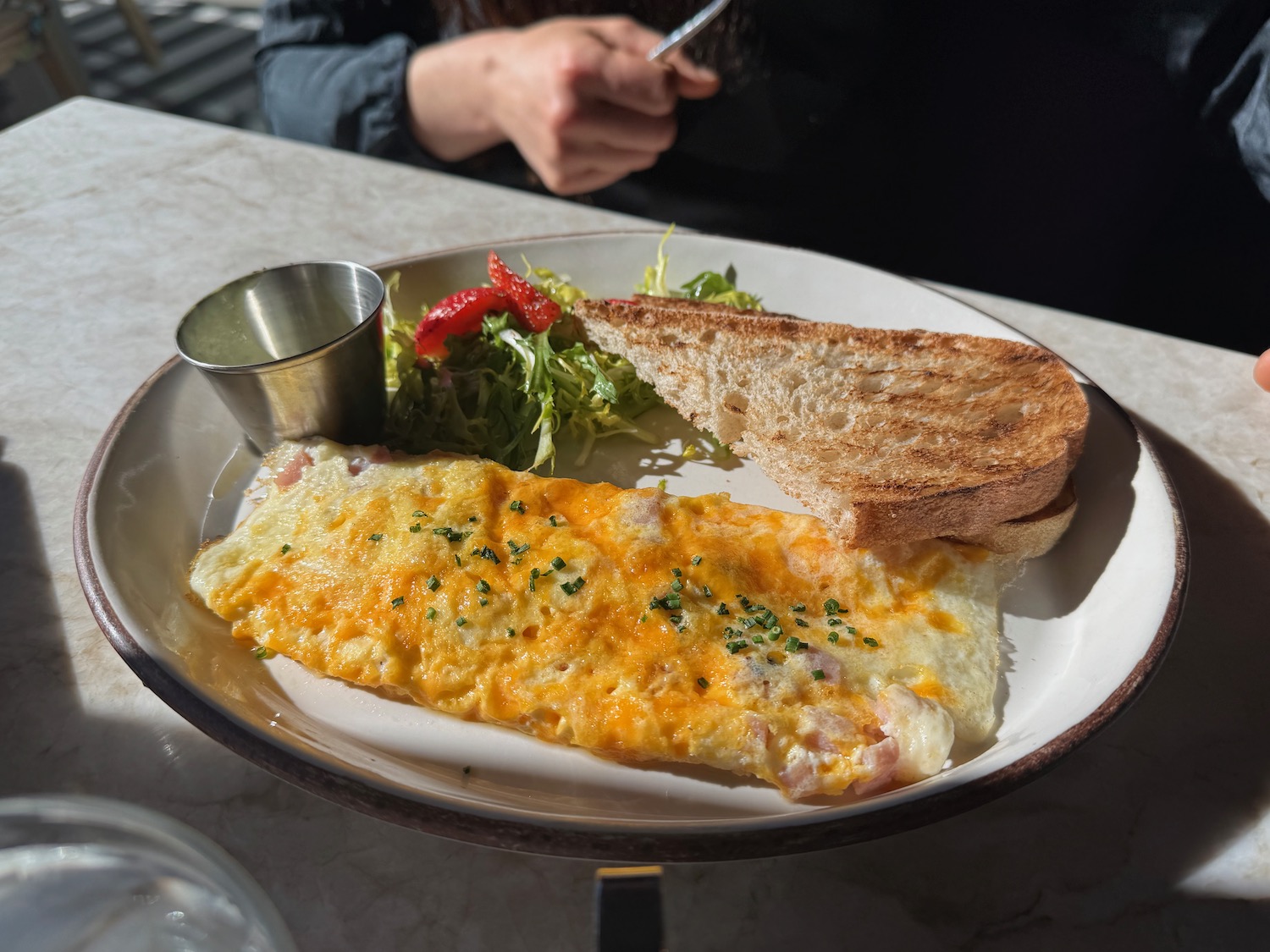 a plate of food on a table