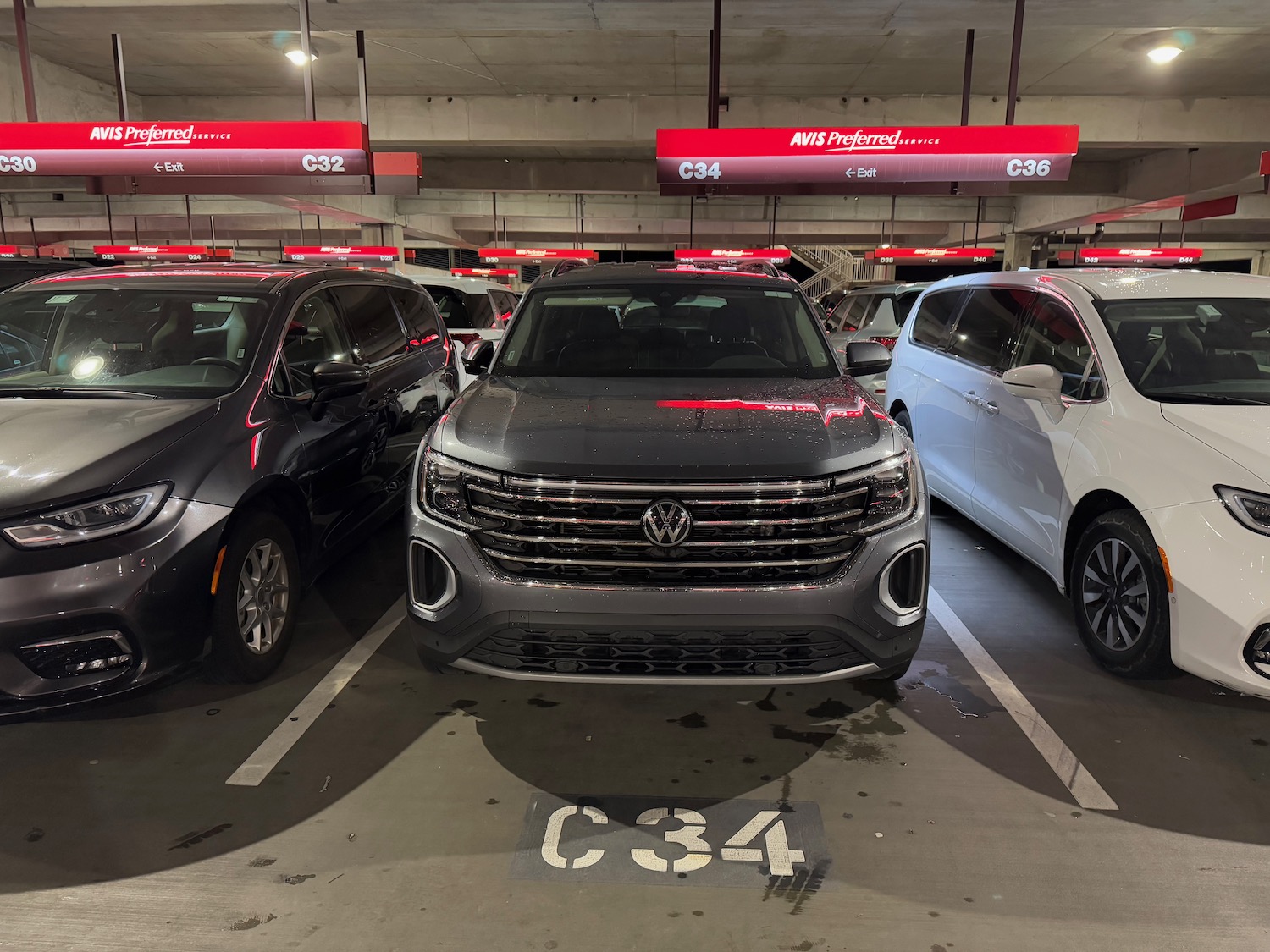 a group of cars in a parking lot