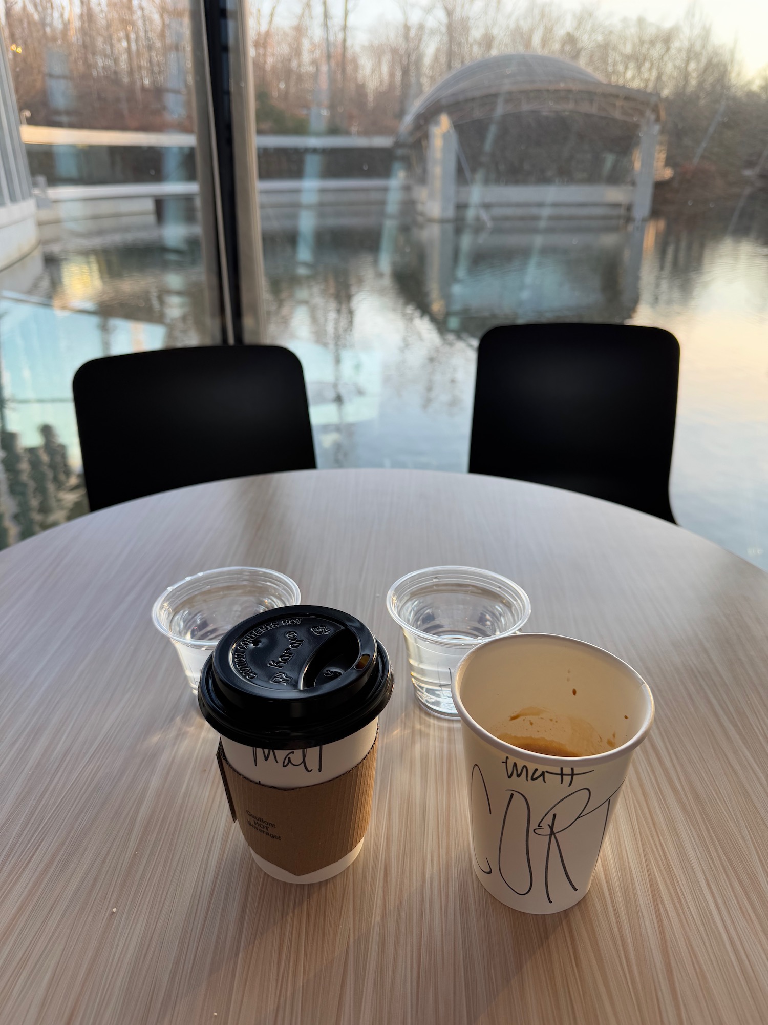 a coffee cups on a table