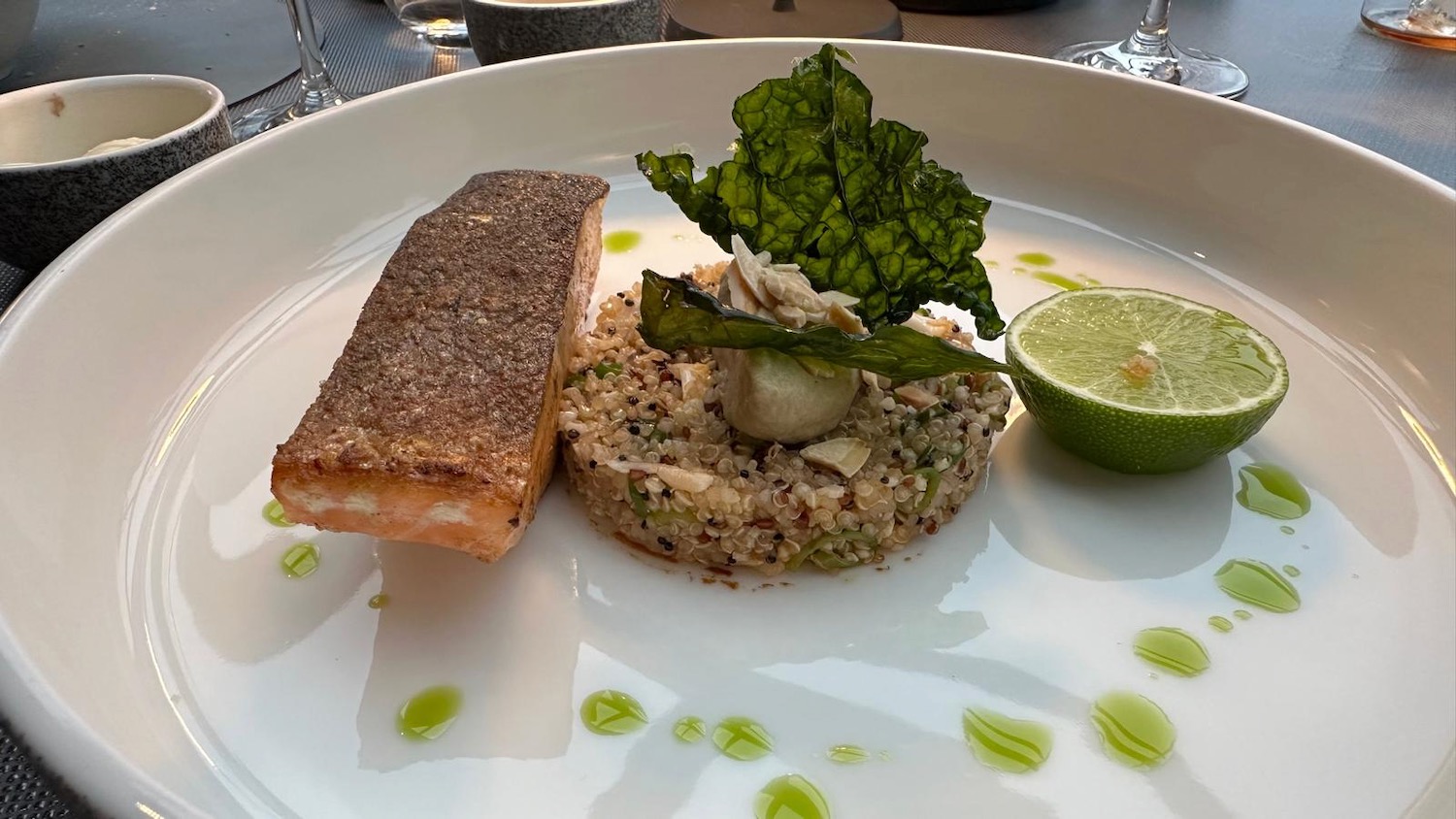 a plate of food on a table