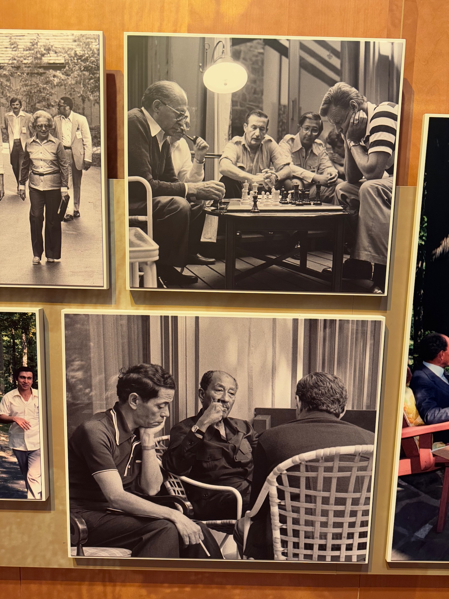 a group of photos of people playing chess