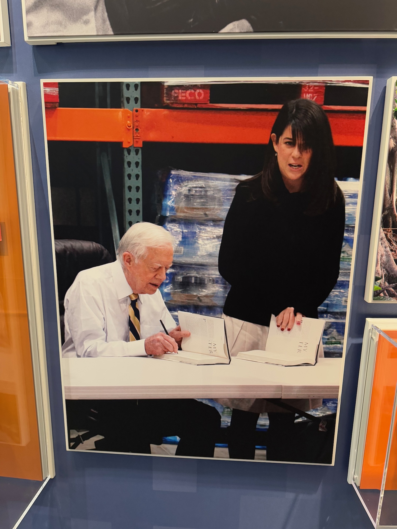 a man and woman at a desk