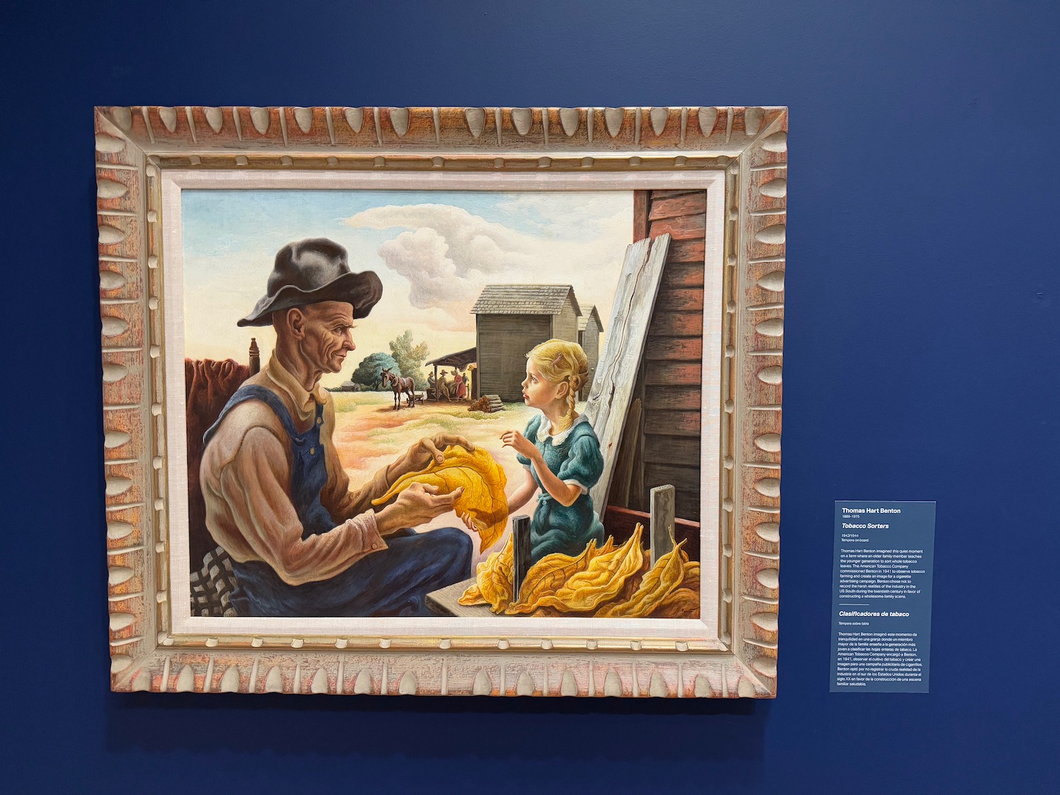 a painting of a man and a child