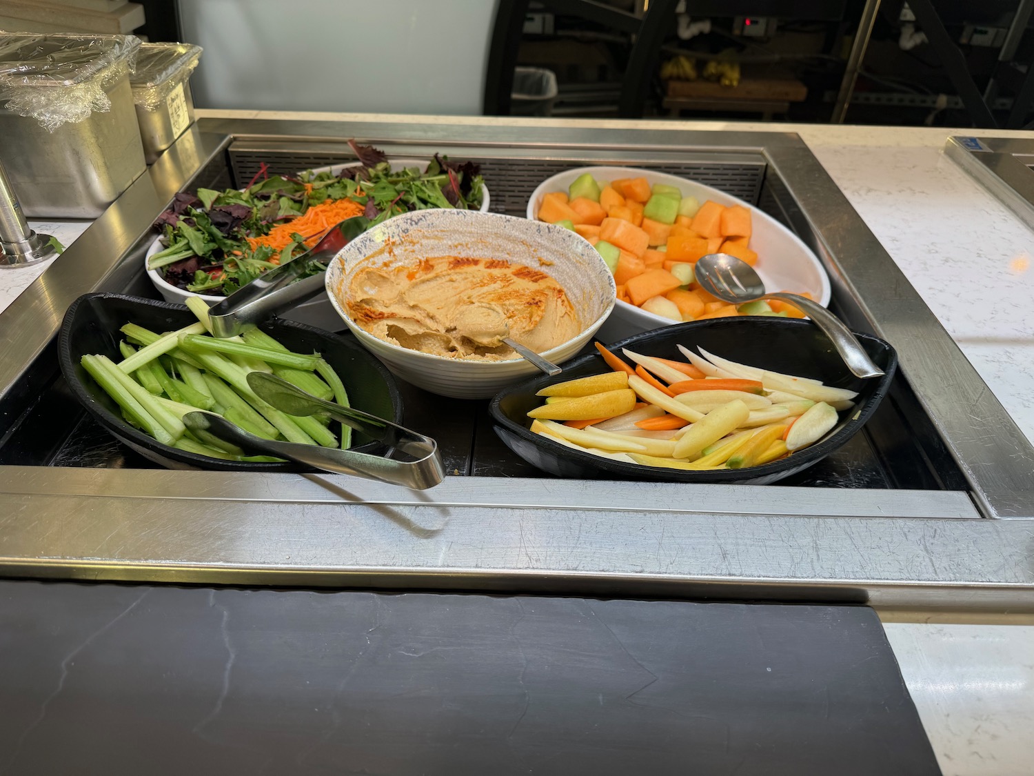 a tray of food on a counter